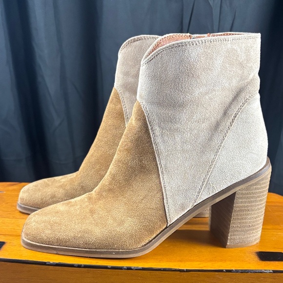 BEAST FASHION Shoes - BEAST FASHION Two-Tone Ankle Booties